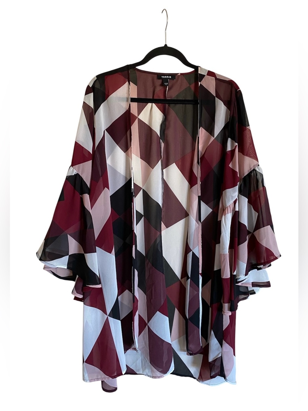 Women’s TORRID Abstract Flowy Sheer Kimono Size 00/0 M L